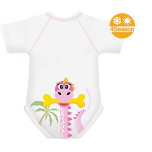 J Bimbi D&D - Body Neonato 0-36 Mesi Fantasia Dinosauro Rosa, 1 body