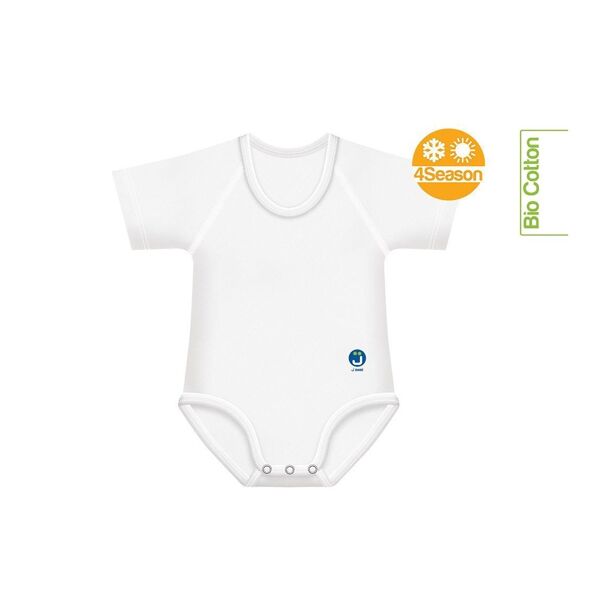 j bimbi tinta unita - body neonato 0-36 mesi bianco mezze maniche, 1 body