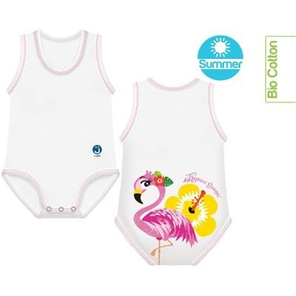 j bimbi tropical summer - body neonato 0-36 mesi bimba fenicottero, 1 body