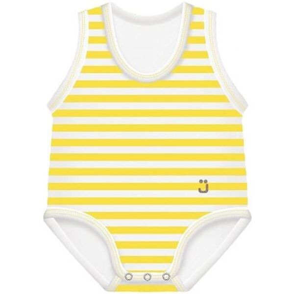 j bimbi summer - body neonato 0-36 mesi fantasia righe giallo e bianco, 1 body