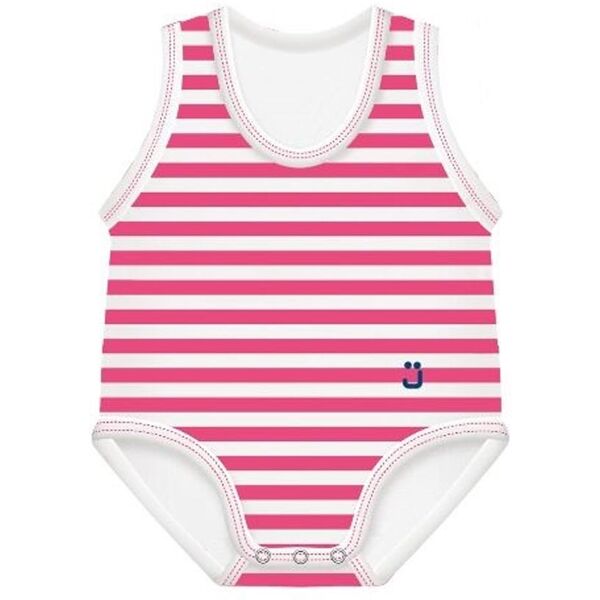 j bimbi summer - body neonato 0-36 mesi fantasia righe fucsia e bianco, 1 body