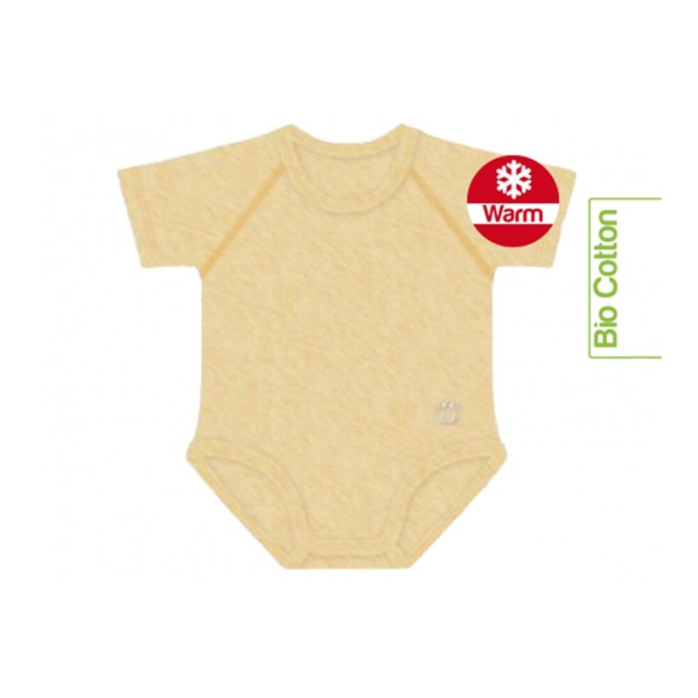 J Bimbi Warm - Melange Body Neonato 0-36 Mesi Giallo, 1 body