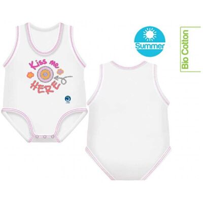 J Bimbi Summer - Body Neonato 0-36 Mesi Bimba Fantasia Kiss Me Here, 1 body J Bimbi Summer - Body Neonato 0-36 Mesi Bimba Fantasia Kiss Me Here, 1 body