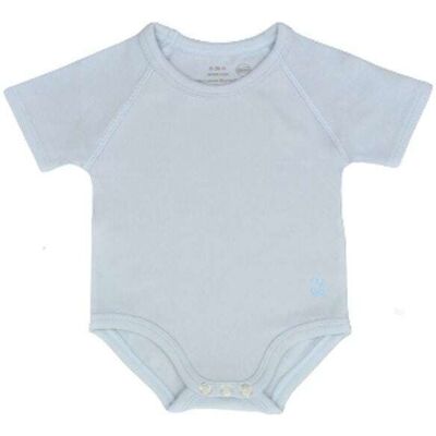 Colpharma J-Bimbi 4Season - Body in cotone biologico per Neonato 0-36 mesi azzurro pastello Colpharma J-Bimbi 4Season - Body in cotone biologico per Neonato 0-36 mesi azzurro pastello