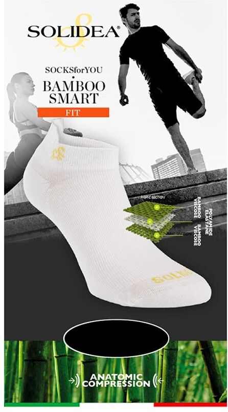 Solidea Socks For You - Smart Fit Calzino in Bamboo Colore Grigio Taglia 4/XL