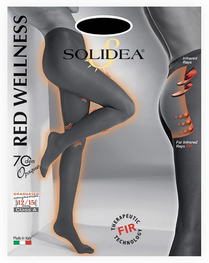 Solidea Red Wellness - 70 Collant 12-15 mmHg Opaco Colore Blu Navy Taglia 4/L