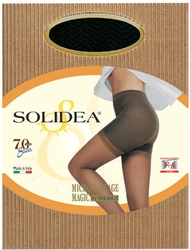 Solidea Magic - Collant Anticellulite 70 DEN 12-15mmHg Taglia 4/XL Nero