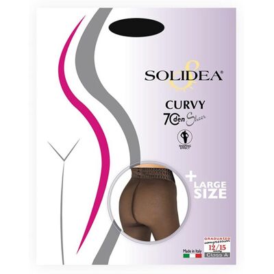 Solidea Curvy 70 DEN 12-15mmHg - Collant a compressione per il microcircolo taglia 3/ML-XL colore glace, 1 paio Solidea Curvy 70 DEN 12-15mmHg - Collant a compressione per il microcircolo taglia 3/ML-XL colore glace, 1 paio