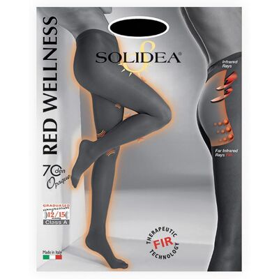 Solidea Red Wellness 70 DEN 12-15 mmHg - Collant a compressione per il microcircolo taglia 4/L blu colore navy, 1 paio Solidea Red Wellness 70 DEN 12-15 mmHg - Collant a compressione per il microcircolo taglia 4/L blu colore navy, 1 paio