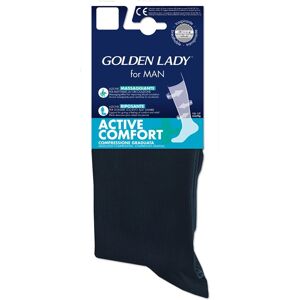 Golden Lady Active+Comfort Uomo Calza Lunga 15-17mmHg Blu 45-47