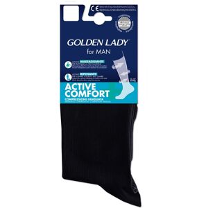 Golden Lady Active+Comfort Uomo Calza Lunga 15-17mmHg Nero 45-47