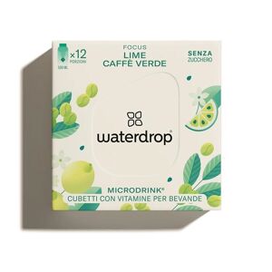 Waterdrop Microdrink - Focus Bevanda gusto Lime e Caffè Verde, 12 cubetti