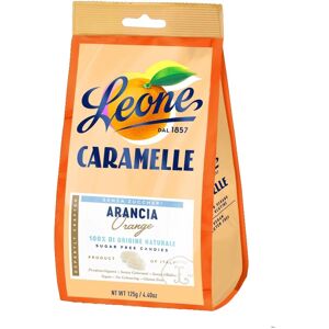 Pastiglie Leone Caramelle Arancia senza Zucchero, 125g