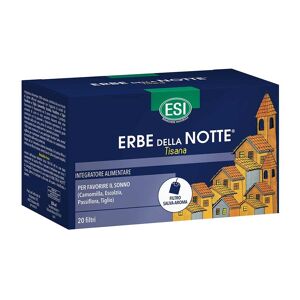 ESI Erbe della Notte - Tisana Erbe Rilassanti per Favorire il Sonno, 20 Filtri