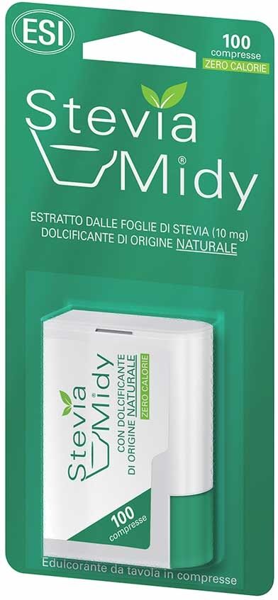 ESI Stevia Midy - Dolcificante naturale alla Stevia, 100 Compresse