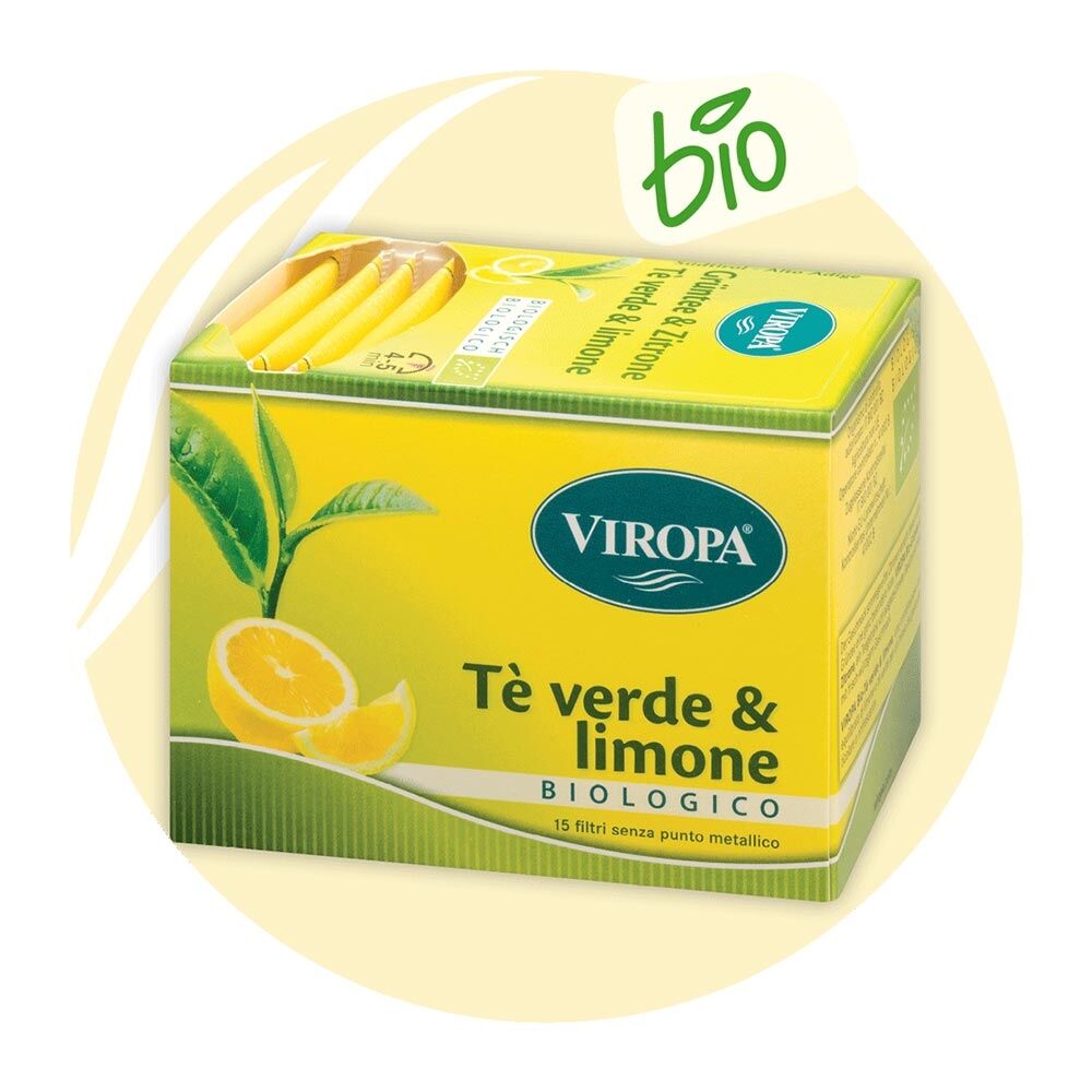 Viropa Tè Verde e Limone Biologico, 15 filtri