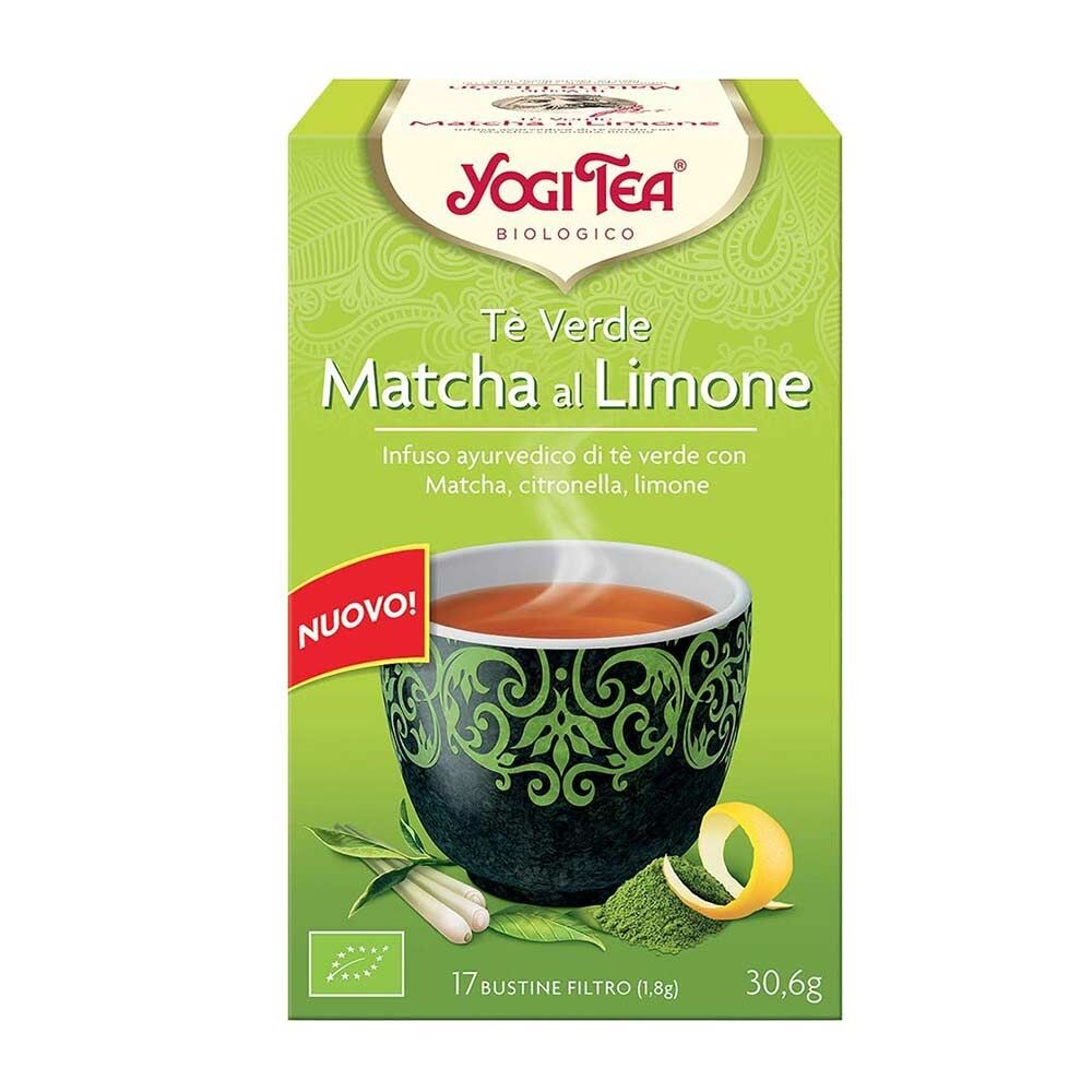Yogi Tea Tè Verde Macha Limone Infuso Ayurvedico, 17 Bustine