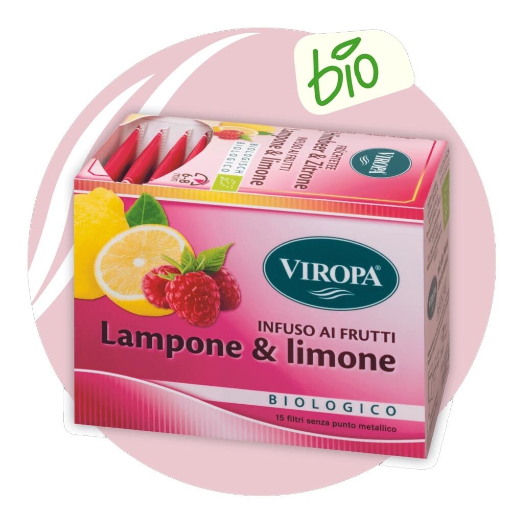 Viropa Infuso Lampone e Limone Bio, 15 Bustine
