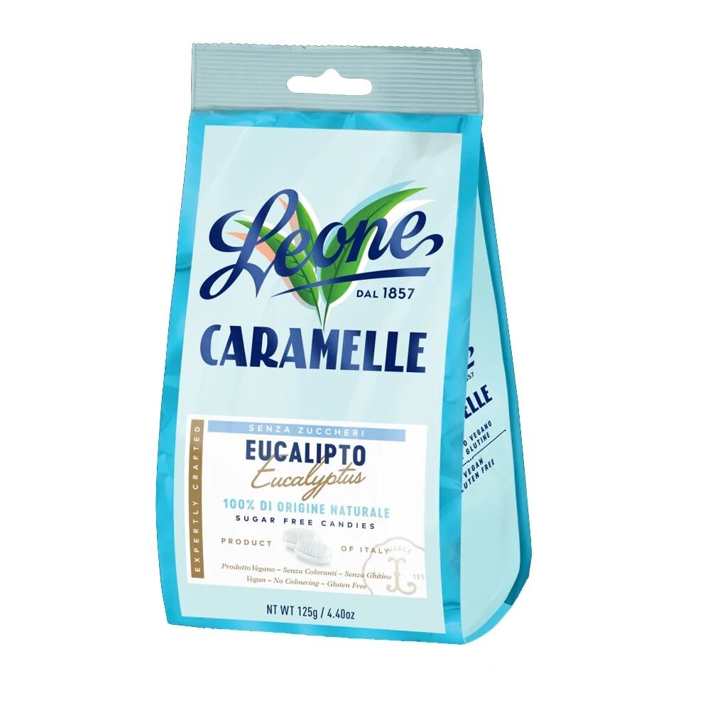 Pastiglie Leone Caramelle Eucalipto senza zuccheri, 125g