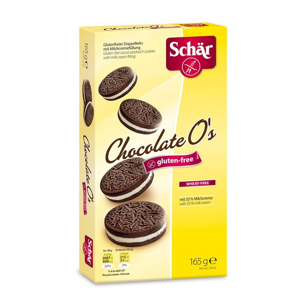 Schar Chocolate O's Biscotti Al Cacao Senza Glutine 165 g