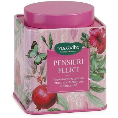 Neavita Pensieri Felici - Infuso a base di melograno e kombucha per il rilassamento, 70 g Neavita Pensieri Felici - Infuso a base di melograno e kombucha per il rilassamento, 70 g