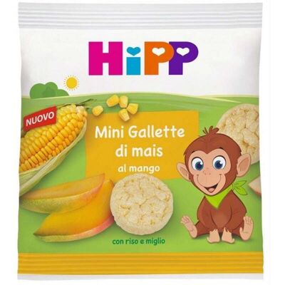 Hipp Mini gallette di mais al mango Snack per bambini 3+ anni, 23g Hipp Mini gallette di mais al mango Snack per bambini 3+ anni, 23g