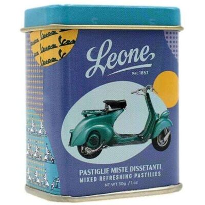 Pastiglie Leone Leone Pastiglie Miste Dissetanti Lattina Vespa 125, 30g Pastiglie Leone Leone Pastiglie Miste Dissetanti Lattina Vespa 125, 30g