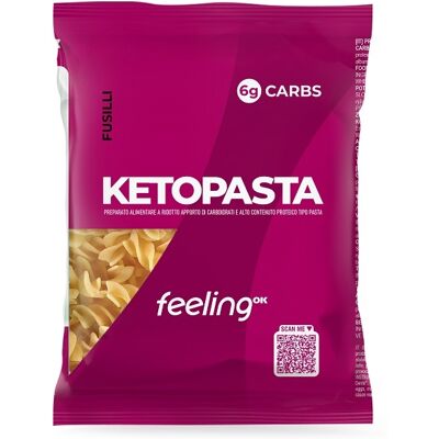 Logistica Food Feeling Ok Ketopasta Fusilli Pasta proteica a ridotto apporto di carboidrati, 50 g Logistica Food Feeling Ok Ketopasta Fusilli Pasta proteica a ridotto apporto di carboidrati, 50 g