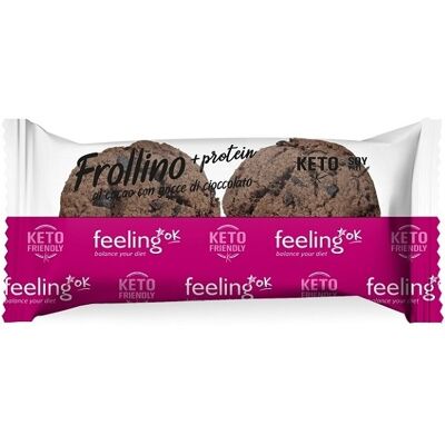 Logistica Food FEELING OK +Protein Frollino al Cacao con Gocce di Cioccolato, 50g Logistica Food FEELING OK +Protein Frollino al Cacao con Gocce di Cioccolato, 50g