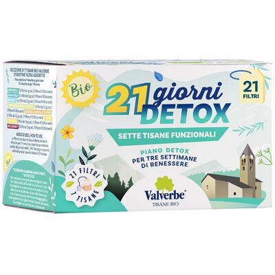 Valverbe Tisana Biologica 21 Giorni Detox Programma guidato di 3 settimane, 21 Filtri Valverbe Tisana Biologica 21 Giorni Detox Programma guidato di 3 settimane, 21 Filtri