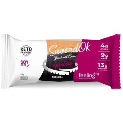 Logistica Food Feeling Ok Savoiardo Glassato Cacao Gusto Arancia Low Carb, 50g Logistica Food Feeling Ok Savoiardo Glassato Cacao Gusto Arancia Low Carb, 50g