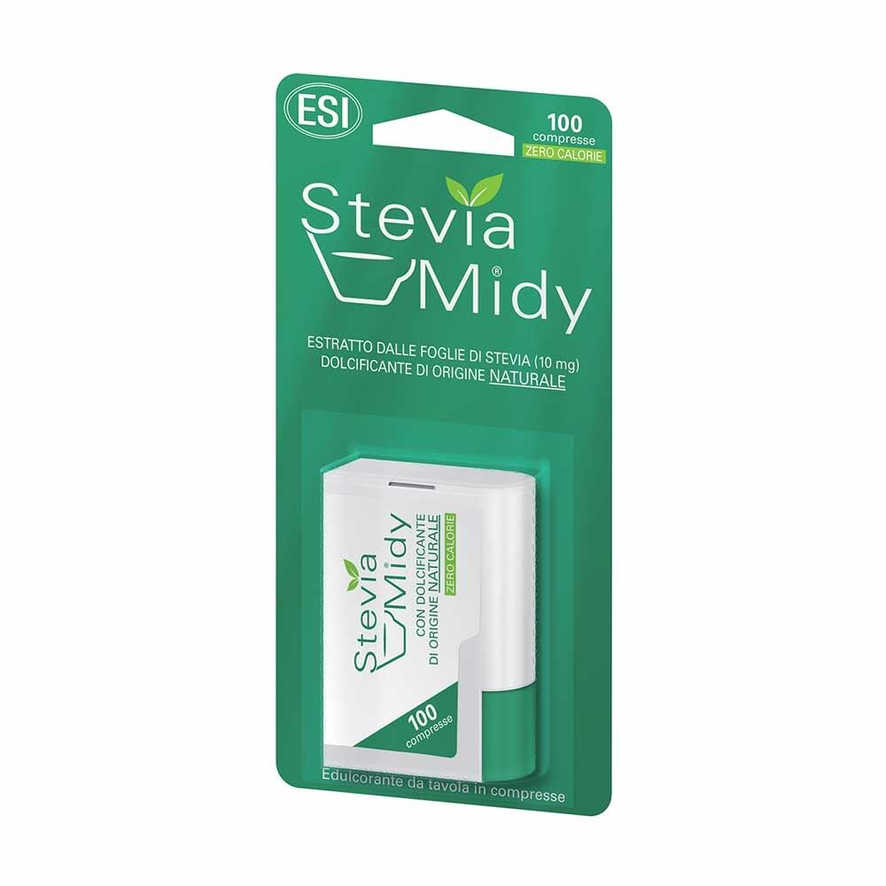 ESI Stevia Midy - Dolcificante naturale alla Stevia, 100 Compresse
