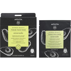 Apivita Express Beauty - Sheet Maschera Viso in Tessuto all'Avocado, 15ml