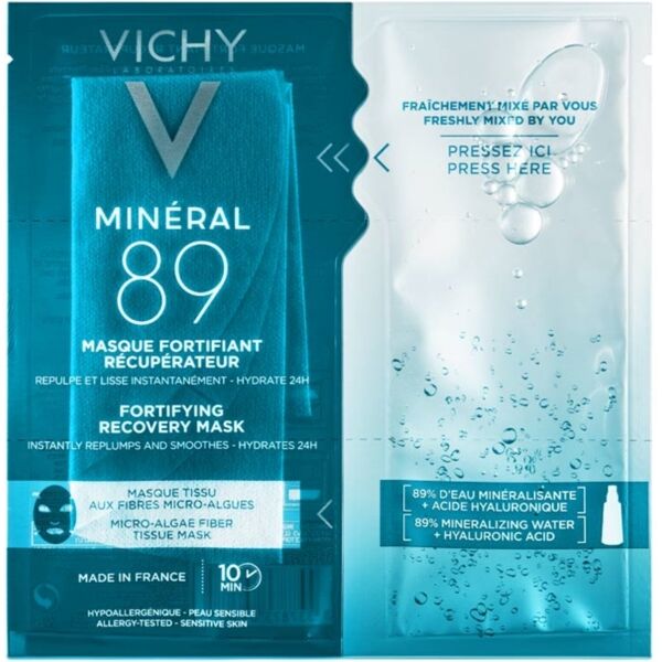 vichy minéral 89 - maschera fortificante riparatrice in tessuto, 29g