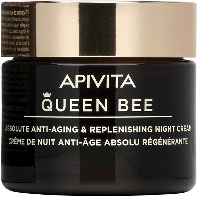 Apivita Queen Bee - Crema Notte Anti Età Assoluta e Rimpolpante, 50ml