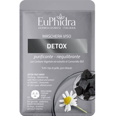 Euphidra Maschera Viso Detox Purificante e Riequilibrante, 1 Maschera Euphidra Maschera Viso Detox Purificante e Riequilibrante, 1 Maschera
