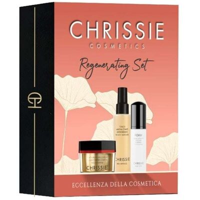 Chrissie Cosmetics Chrissie Regenerating Set Cofanetto Mousse Detergente 50ml + Tonico Mineralizzante 50ml + Trattamento LPA Complex Antietà Globale 50ml Chrissie Cosmetics Chrissie Regenerating Set Cofanetto Mousse Detergente 50ml + Tonico Mineralizzante 50ml + Trattamento LPA Complex Antietà Globale 50ml