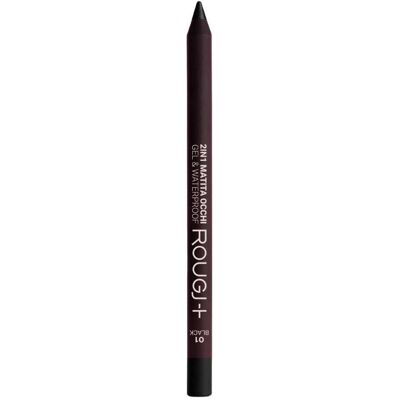 Rougj Group Rougj 2 in 1 Matita Occhi Gel e Waterproof colore 01 Black, 1.23g Rougj Group Rougj 2 in 1 Matita Occhi Gel e Waterproof colore 01 Black, 1.23g