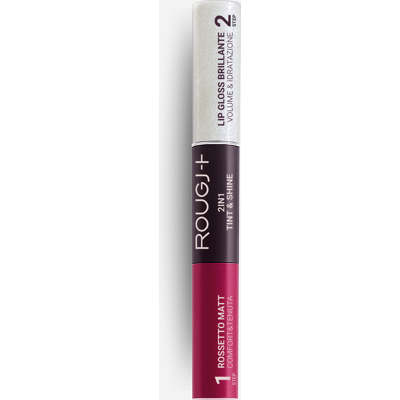 Rougj Group Rougj 2 in 1 Thin&Shine Rossetto liquido lunga tenuta e lip gloss volumizzante e idratante colore 04 Sour Cherry Rougj Group Rougj 2 in 1 Thin&Shine Rossetto liquido lunga tenuta e lip gloss volumizzante e idratante colore 04 Sour Cherry