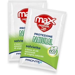 Prontex Max Defense - Protezione Anti Zanzare Natural Salvettine, 6 Salviette