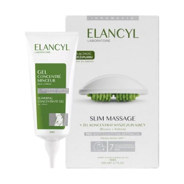elancyl slim massage massaggiatore + gel concentrato anti-cellulite 200ml