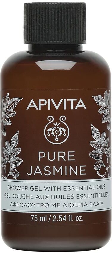 Apivita Pure Jasmine - Gel Doccia con Oli Essenziali & Gelsomino,75ml