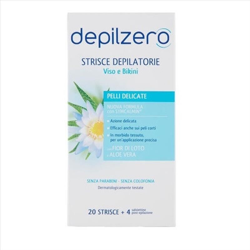 Depilzero Strisce Depilatorie Viso E Bikini, 20 Pezzi