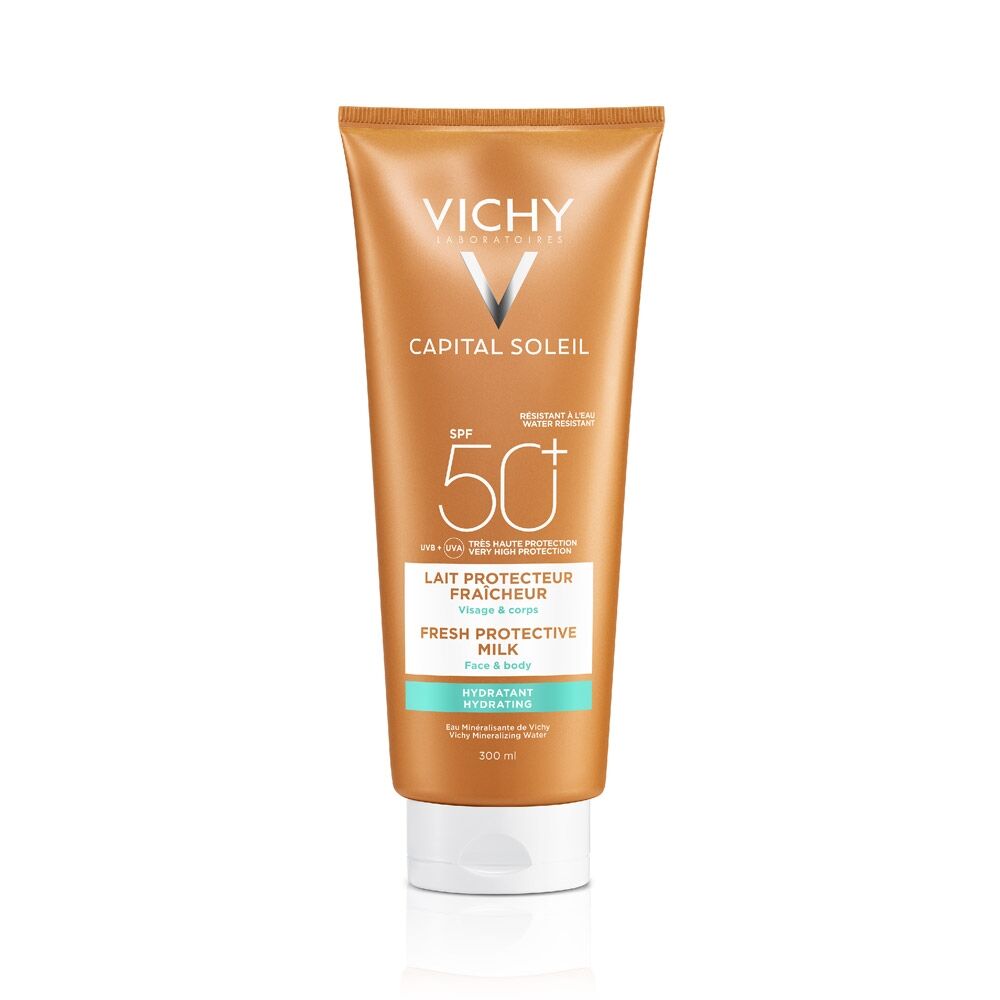 Vichy Sole Vichy Capital Soleil - Latte Idratante Fresco Viso e Corpo SPF50+, 300ml
