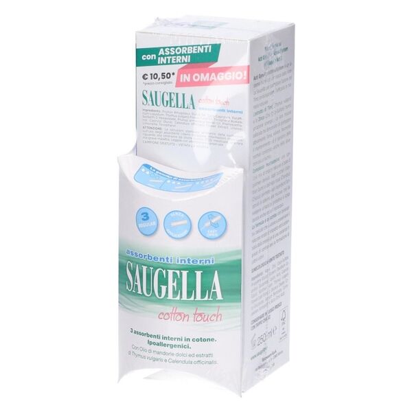 saugella acti3 detergente intimo a ph 3.5 + cotton touch assorbenti interni