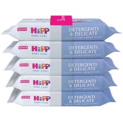 Hipp Baby Care - Salviettine Detergenti e Delicate Multipack, 5 x 48 Salviette Hipp Baby Care - Salviettine Detergenti e Delicate Multipack, 5 x 48 Salviette