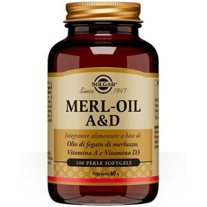 Solgar Merl Oil A & D Integratore Alimentare, 100 perle softgel