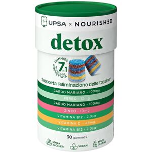 Upsa x Nourished Detox Integratore Alimentare Depurativo, 30 Gummies