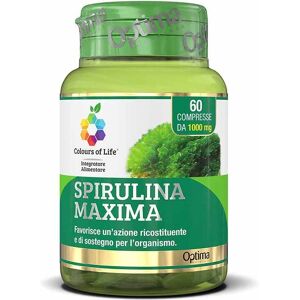 Optima Naturals Colours Of Life - Spirulina Maxima Integratore, 60 Compresse