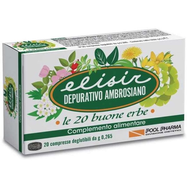 pool pharma elisir depurativo ambrosiano, 20 compresse